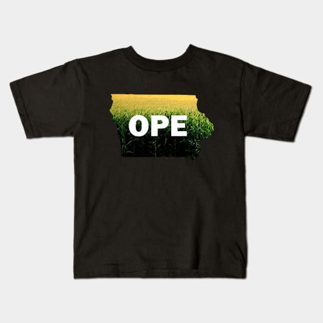 Ope Iowa Kids T-Shirt by everyware.pc@gmail.com